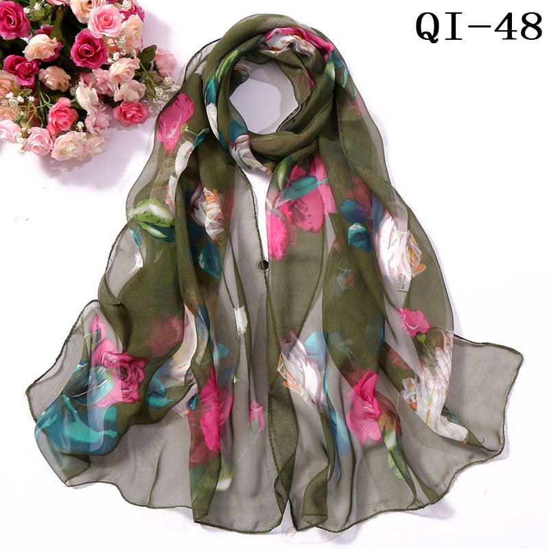 Elegant Light Fashion Multifunction Gradient Chiffon Georgette Scarf Shawl Foulard