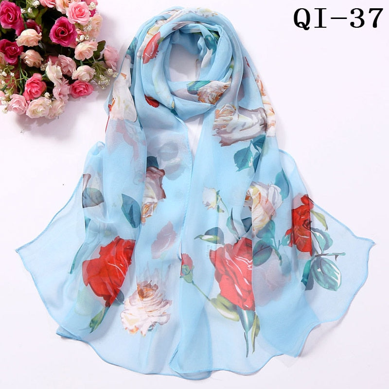 Elegant Light Fashion Multifunction Gradient Chiffon Georgette Scarf Shawl Foulard