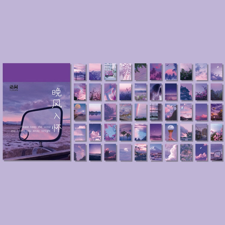 Purple Beautiful 50 Pages Stationery Notepad - Journamm