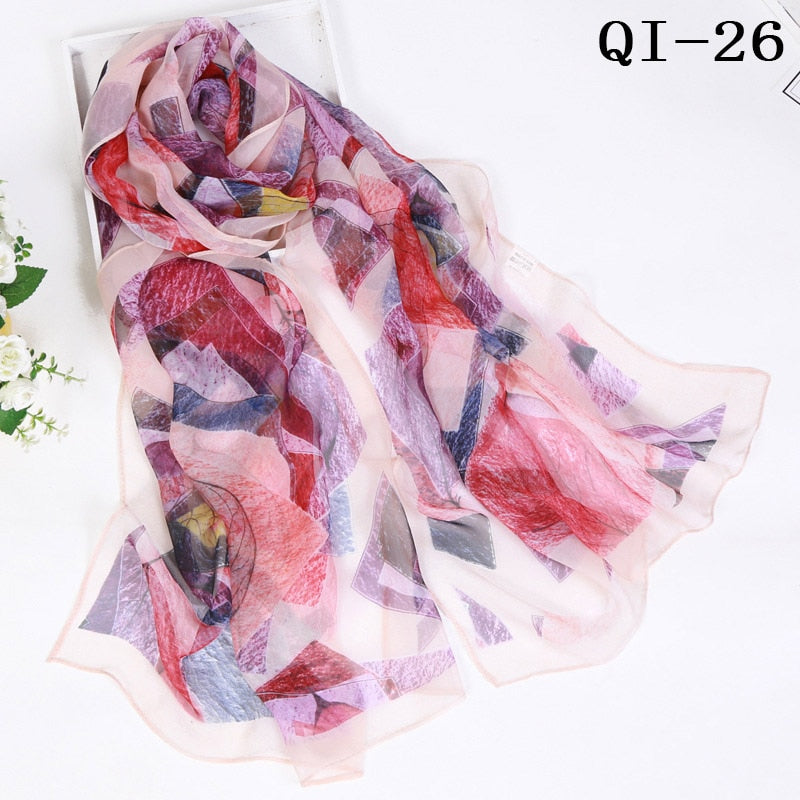 Elegant Light Fashion Multifunction Gradient Chiffon Georgette Scarf Shawl Foulard