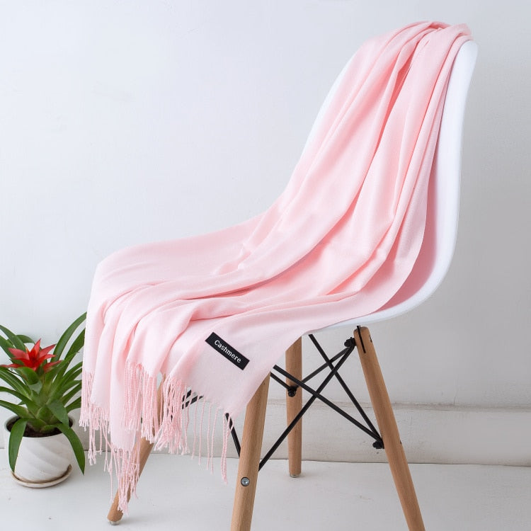 Multifunction stylish long women scarf shawl wrap hijab pashmina foulard solid color