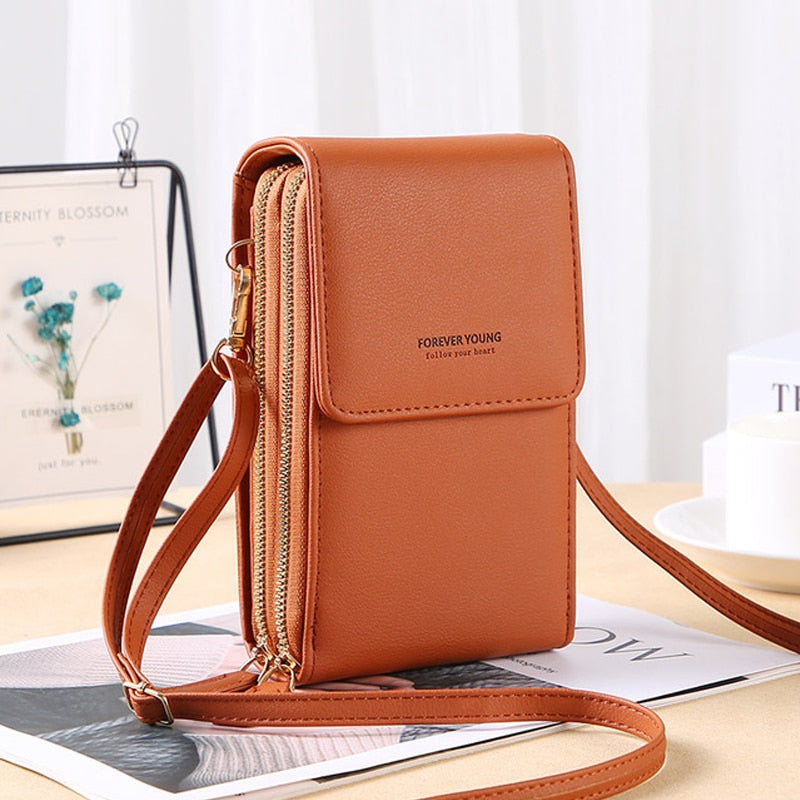 Leather colour Fun Trendy Fashion Versatile Large Capacity Crossbody Shoulder Strap Handbag Purse