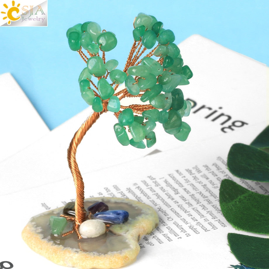 Green Aventurine Healing Crystals Gemstones Trees of Life Money Tree
