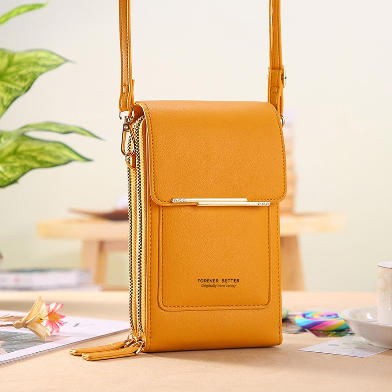 Yellow Metal Trim Fun Trendy Fashion Versatile Large Capacity Crossbody Shoulder Strap Handbag Purse