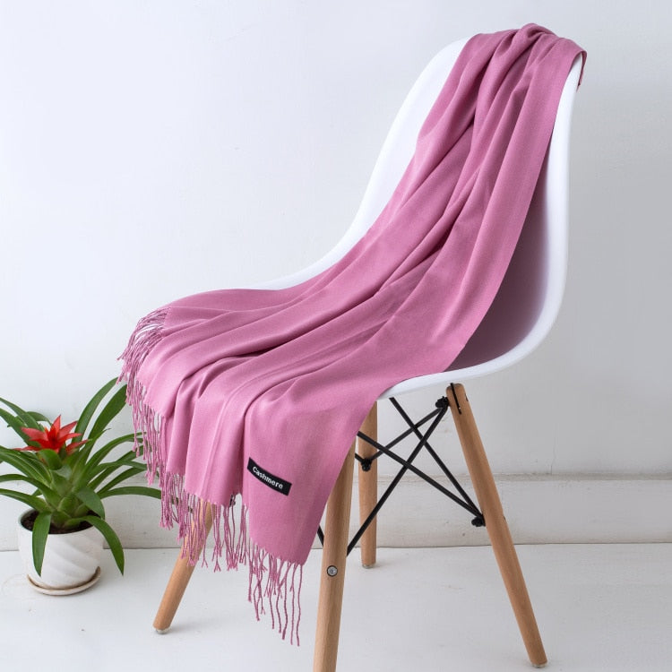 Multifunction stylish long women scarf shawl wrap hijab pashmina foulard solid color
