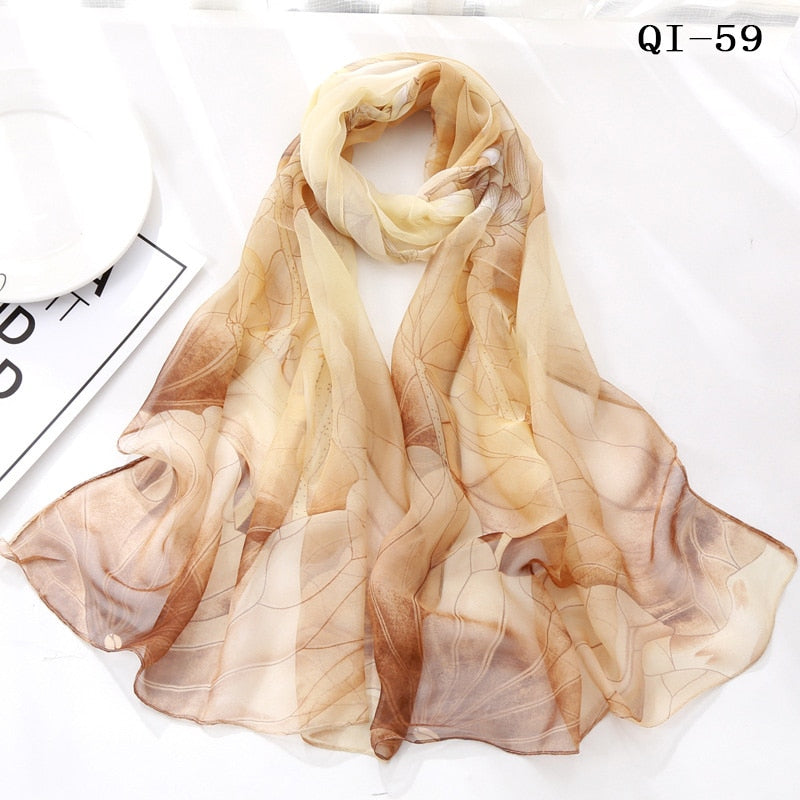 Elegant Light Fashion Multifunction Gradient Chiffon Georgette Scarf Shawl Foulard