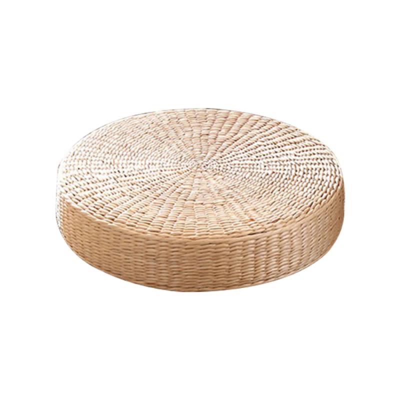 Hand Woven Natural Eco-Friendly Round Straw Tatami Floor Cushion Pad