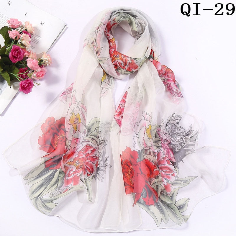 Elegant Light Fashion Multifunction Gradient Chiffon Georgette Scarf Shawl Foulard