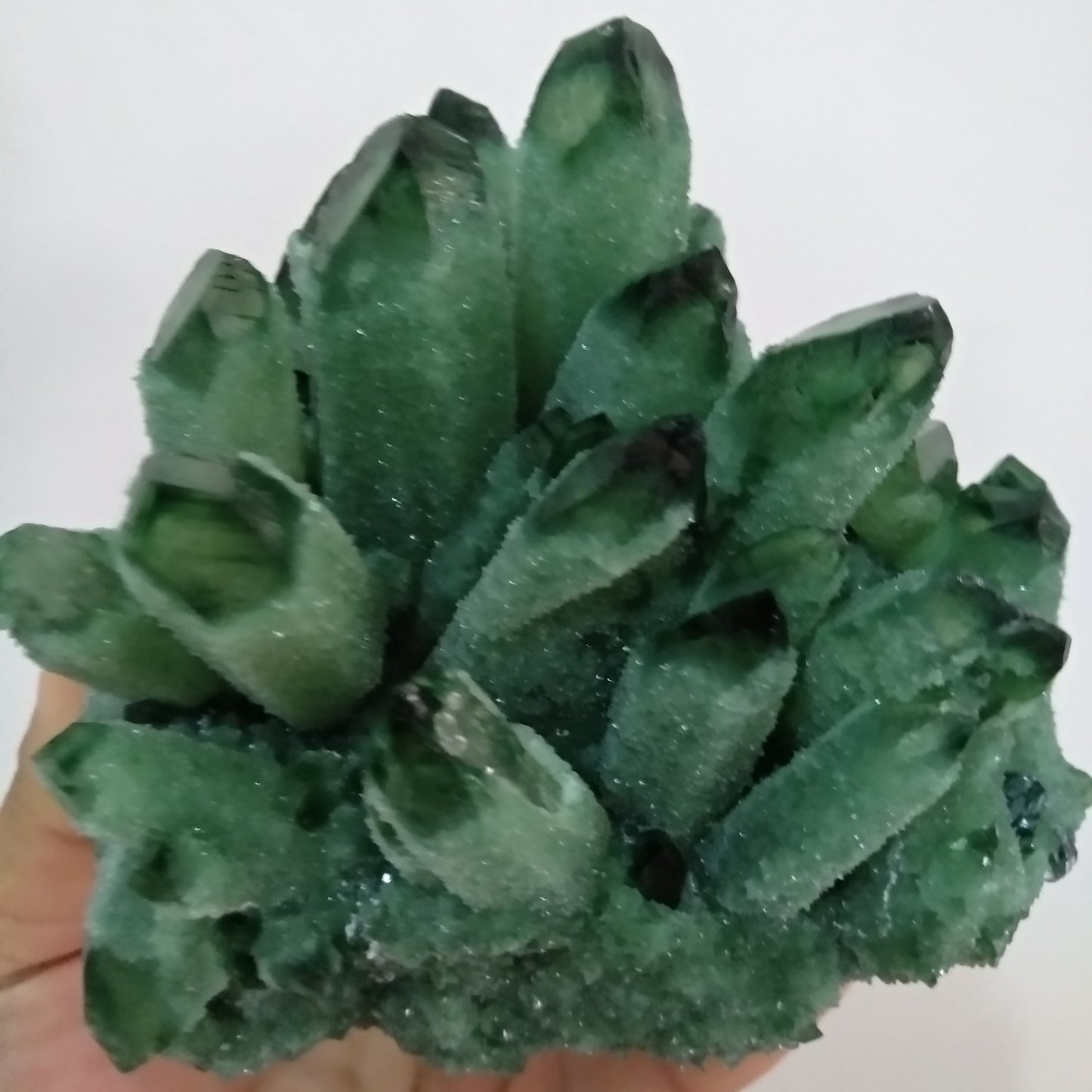 Raw Natural Healing Green Ghost Phantom Quartz Crystal Cluster 