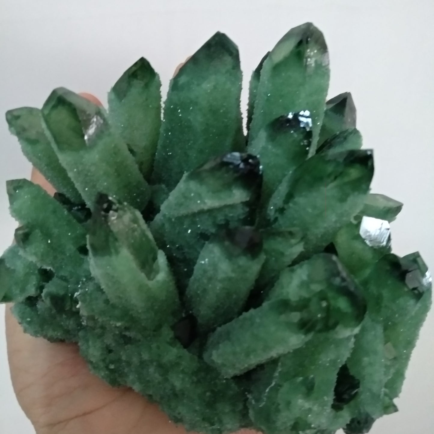 Raw Natural Healing Green Ghost Phantom Quartz Crystal Cluster 