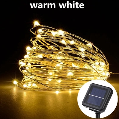 Warm White Osiden LED Solar Waterproof Outdoor Fairy Lights Strings