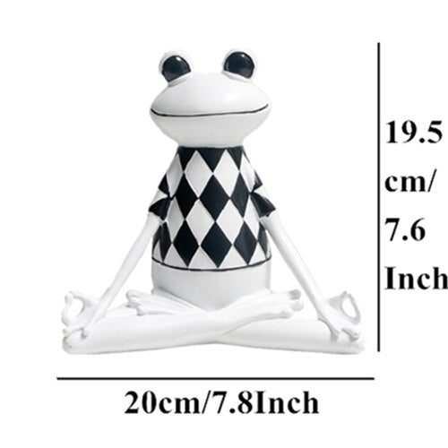 19.5cm Yoga Meditating Fun Frog Figurine