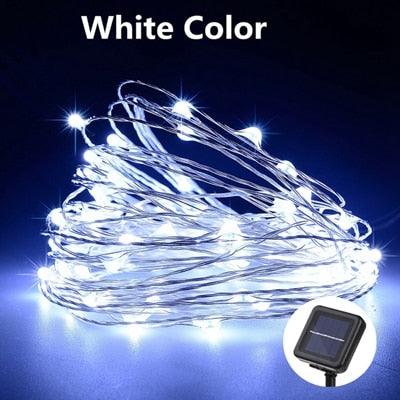 White Color Osiden LED Solar Waterproof Outdoor Fairy Lights Strings
