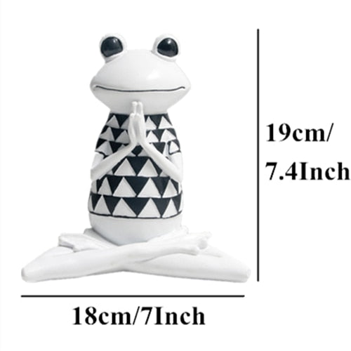 19cm Yoga Meditating Fun Frog Figurine