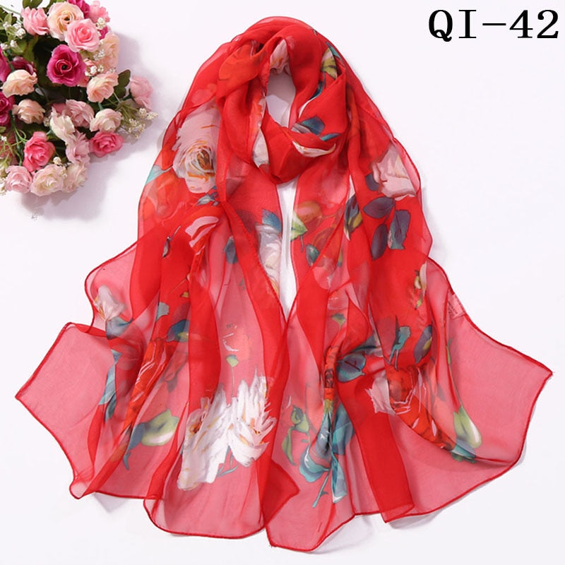 Elegant Light Fashion Multifunction Gradient Chiffon Georgette Scarf Shawl Foulard