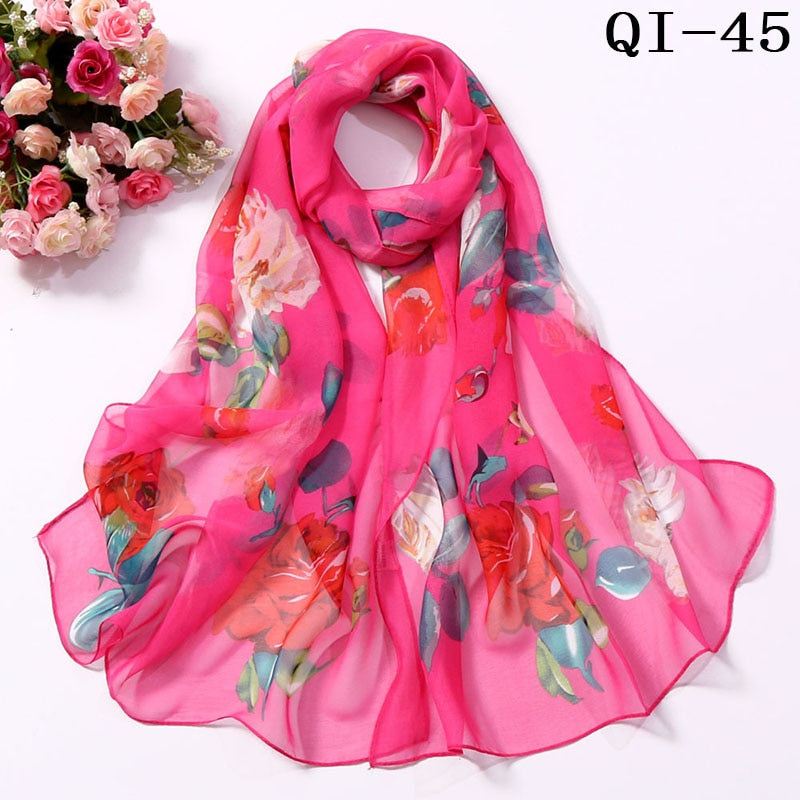 Elegant Light Fashion Multifunction Gradient Chiffon Georgette Scarf Shawl Foulard