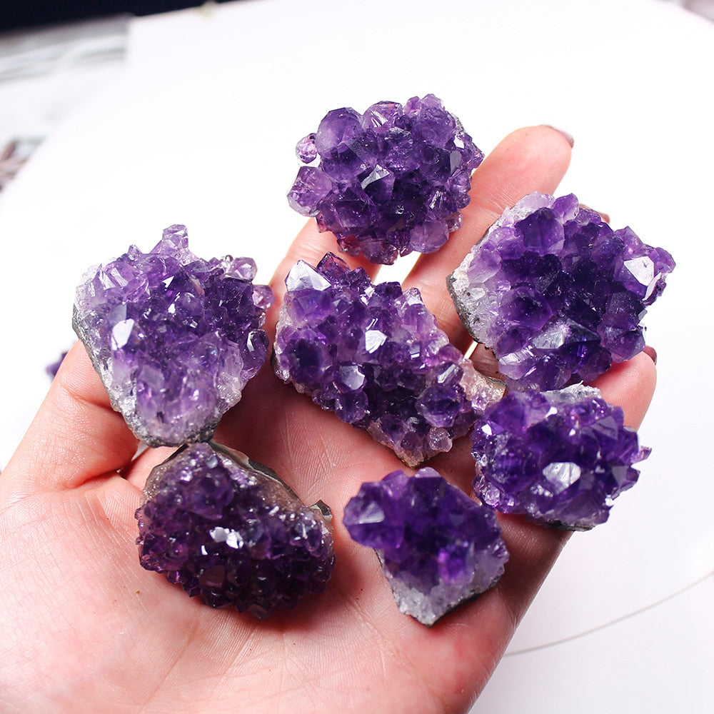 Healing Natural Raw Amethyst Crystal Gemstone Cluster