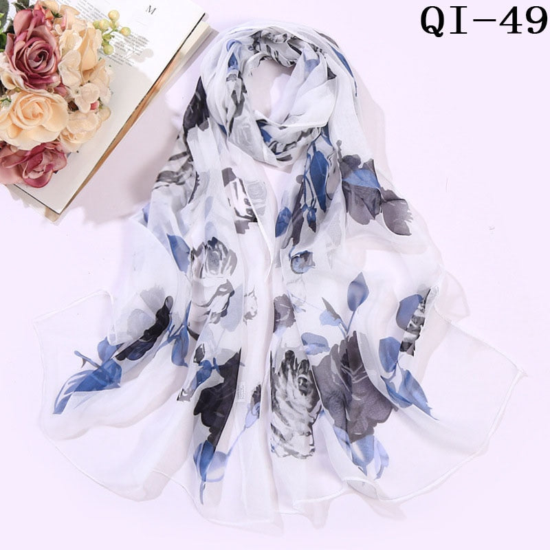 Elegant Light Fashion Multifunction Gradient Chiffon Georgette Scarf Shawl Foulard