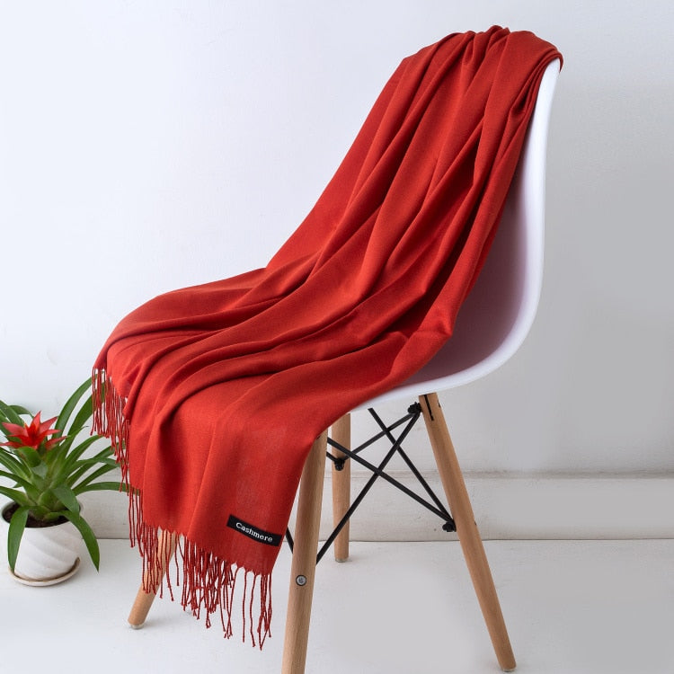 Multifunction stylish long women scarf shawl wrap hijab pashmina foulard solid color