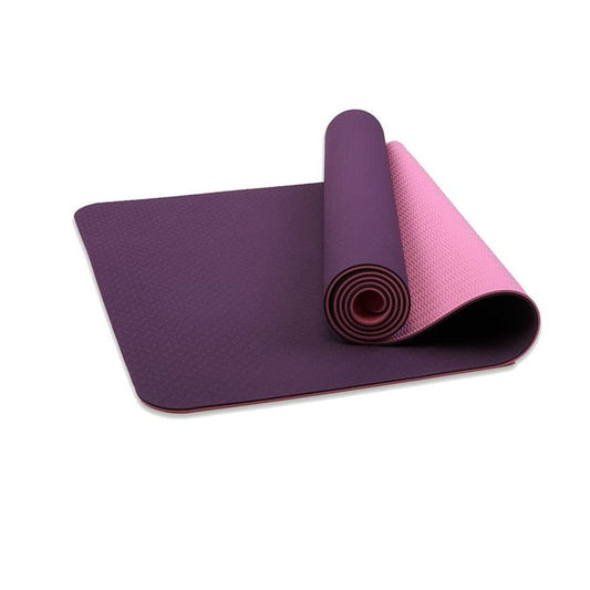 Purple Pink Durable High Density Two-Colour Non-Slip Yoga Mat