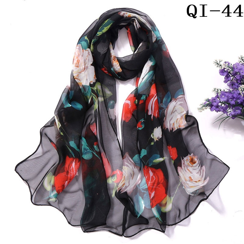 Elegant Light Fashion Multifunction Gradient Chiffon Georgette Scarf Shawl Foulard