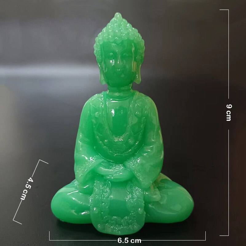 Hands in meditation Glow-in-the-dark Buddha Jade-Colour Statue Sculpture Figurine