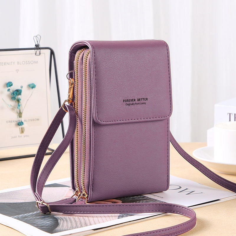 Purple Fun Trendy Fashion Versatile Large Capacity Crossbody Shoulder Strap Handbag Purse