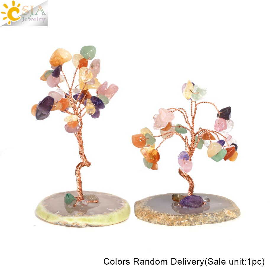 Mixed Healing Crystals Gemstones Trees of Life Money Tree
