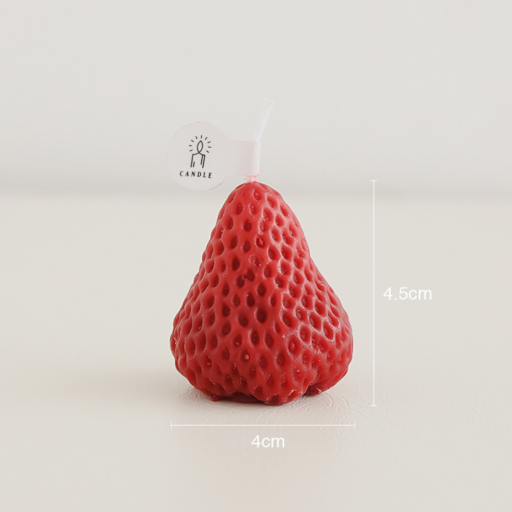 Red strawberry shape candle sizes